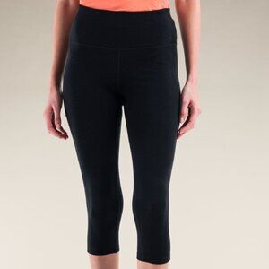 Icebreaker Women's Merino 260 Fastray 20" High Rise 3/4 Tights Black